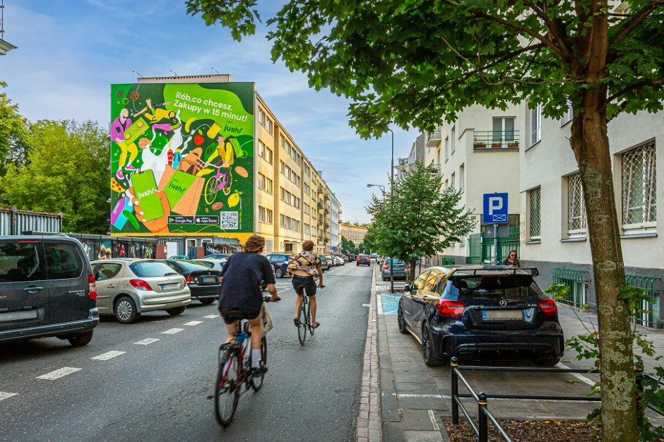 Warszawa wzbogacona o murale Jusha, fot. mat. prasowe Jush promuje się na muralach w stolicy