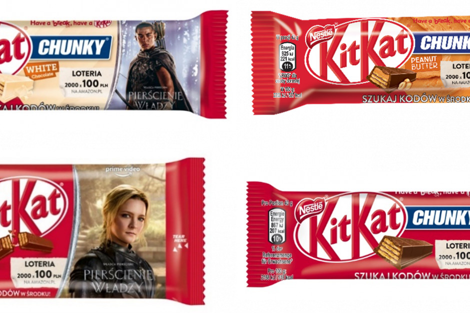 Opakowania KitKat jak z serialu “Władca Pierścieni: Pierścienie Władzy”