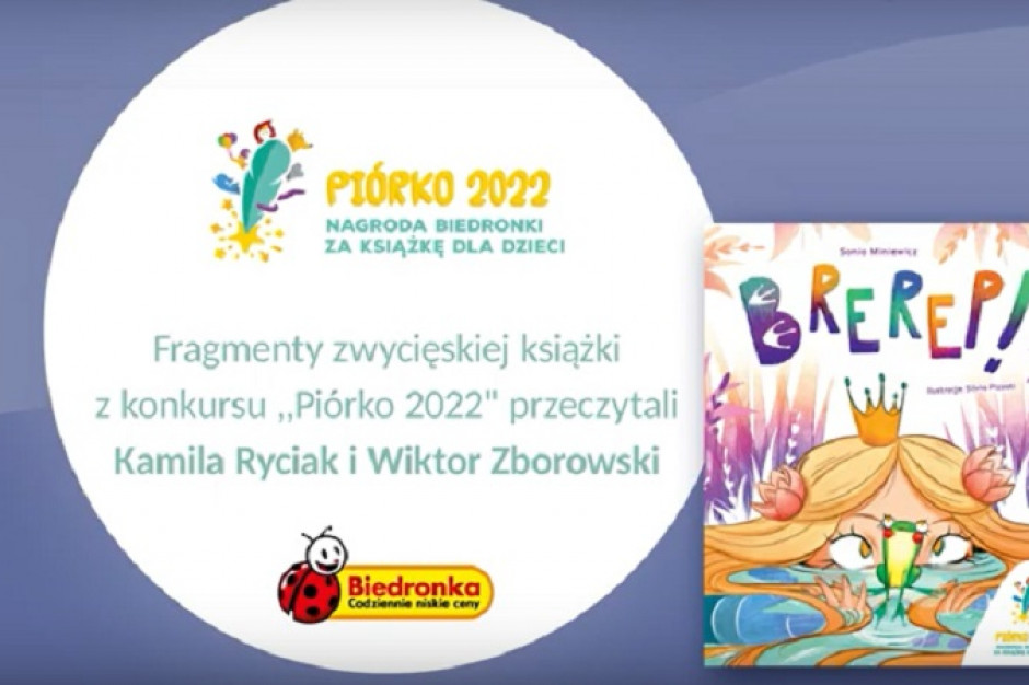 Konkurs Biedronki Piórko 2022: Książka "Brerep" w sprzedaży od listopada