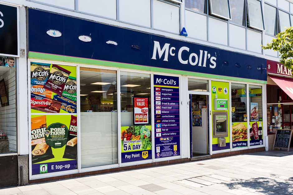 McColls to sieć sklepów wielobranżowych oferujących produkty spożywcze, w tym własnej marki, a także artykuły gospodarstwa domowego (fot. Shutterstock)