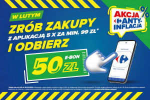 Carrefour rozdaje klientom pieniądze w aplikacji. Ruszyła kolejna Akcja Antyinflacja