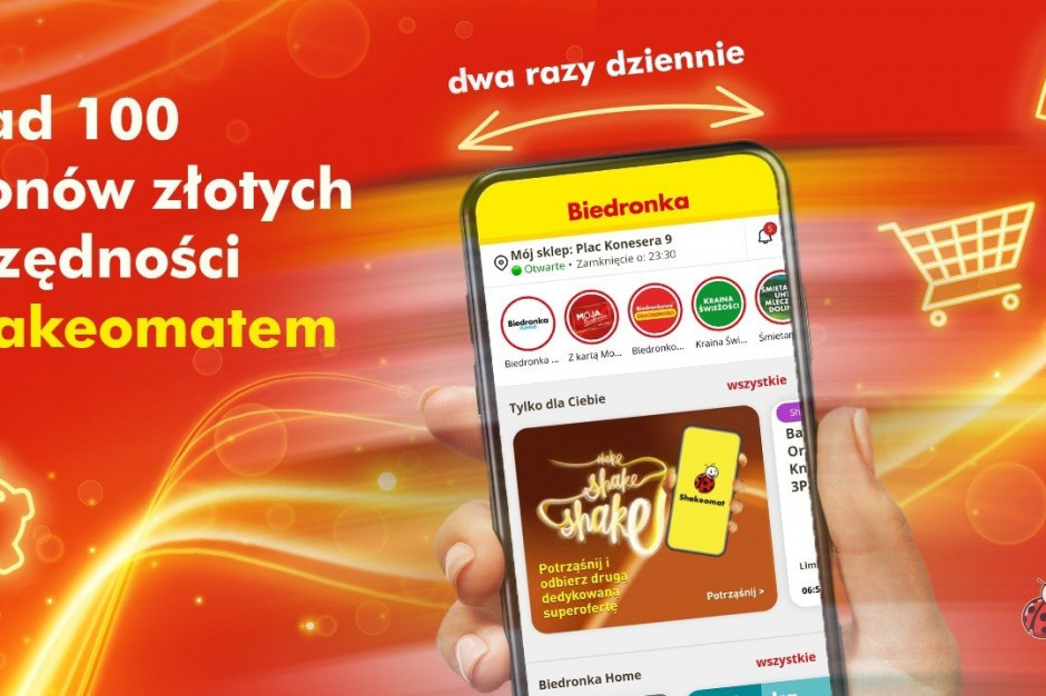 Miliony złotych oszczędności z Biedronką Shakeomat Biedronki - jak oszczędzać przy kasie?