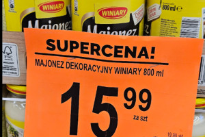 Majonez Winiary w Biedronce droższy o ponad 100 proc. I jest go mniej