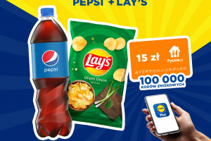 Lidl Polska i PepsiCo łączą siły. Zgarnij zniżkę 15 zł na Pyszne.pl