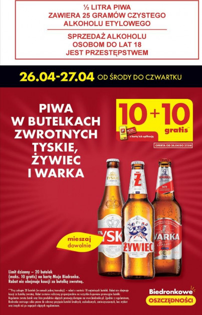 Promocje na piwo w Biedronce, fot. mat. pras.