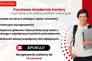 30 proc. parktykantów znajduje zatrudnienie w Poczcie Polskiej