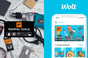 W aplikacji Wolt można już korzystać z oferty sklepu Rompol; fot. mat.pras.