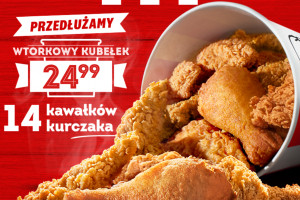Wtorkowy kubełek w KFC dostępny dłużej. Jaka cena?